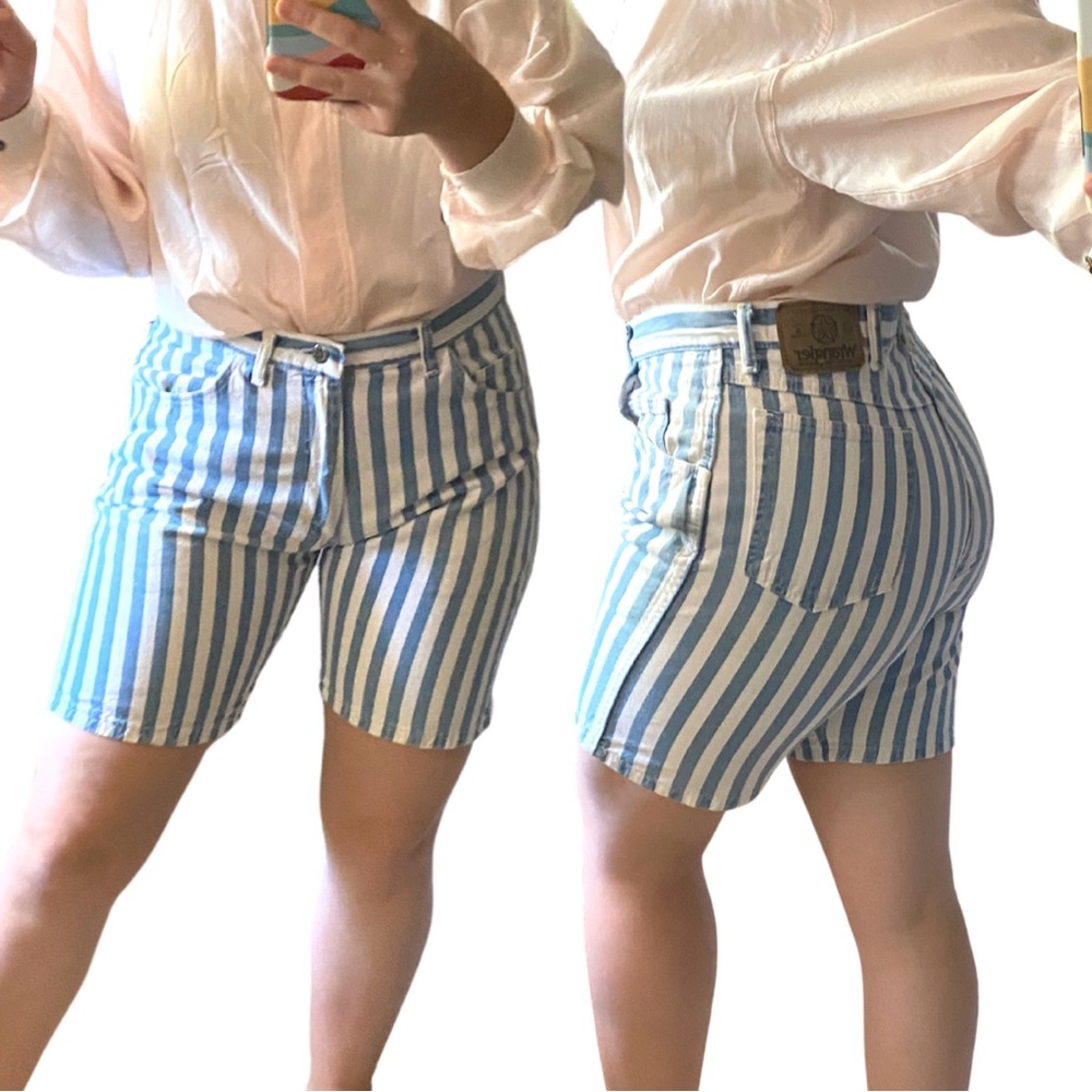 Vintage 90s striped wrangler denim shorts